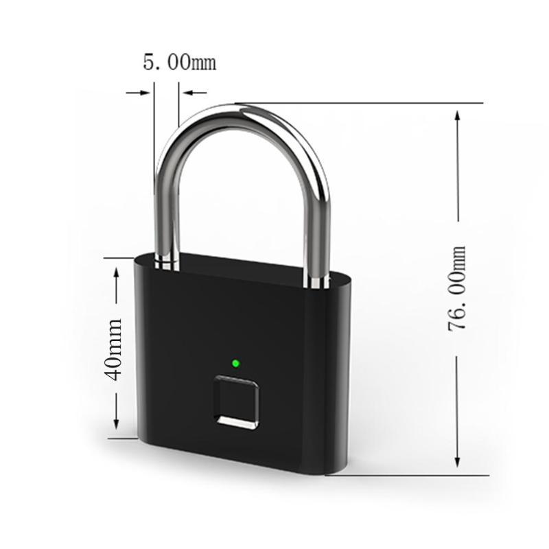 Fingerprint padlock smart padlock small lock fingerprint cabinet lock cabinet lock dormitory anti-theft lock